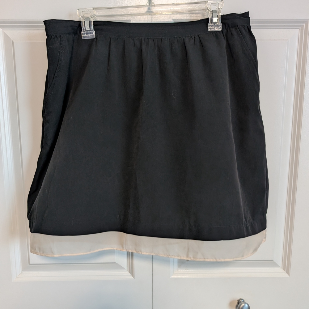 Moschino Black and Cream Bubble Mini Skirt